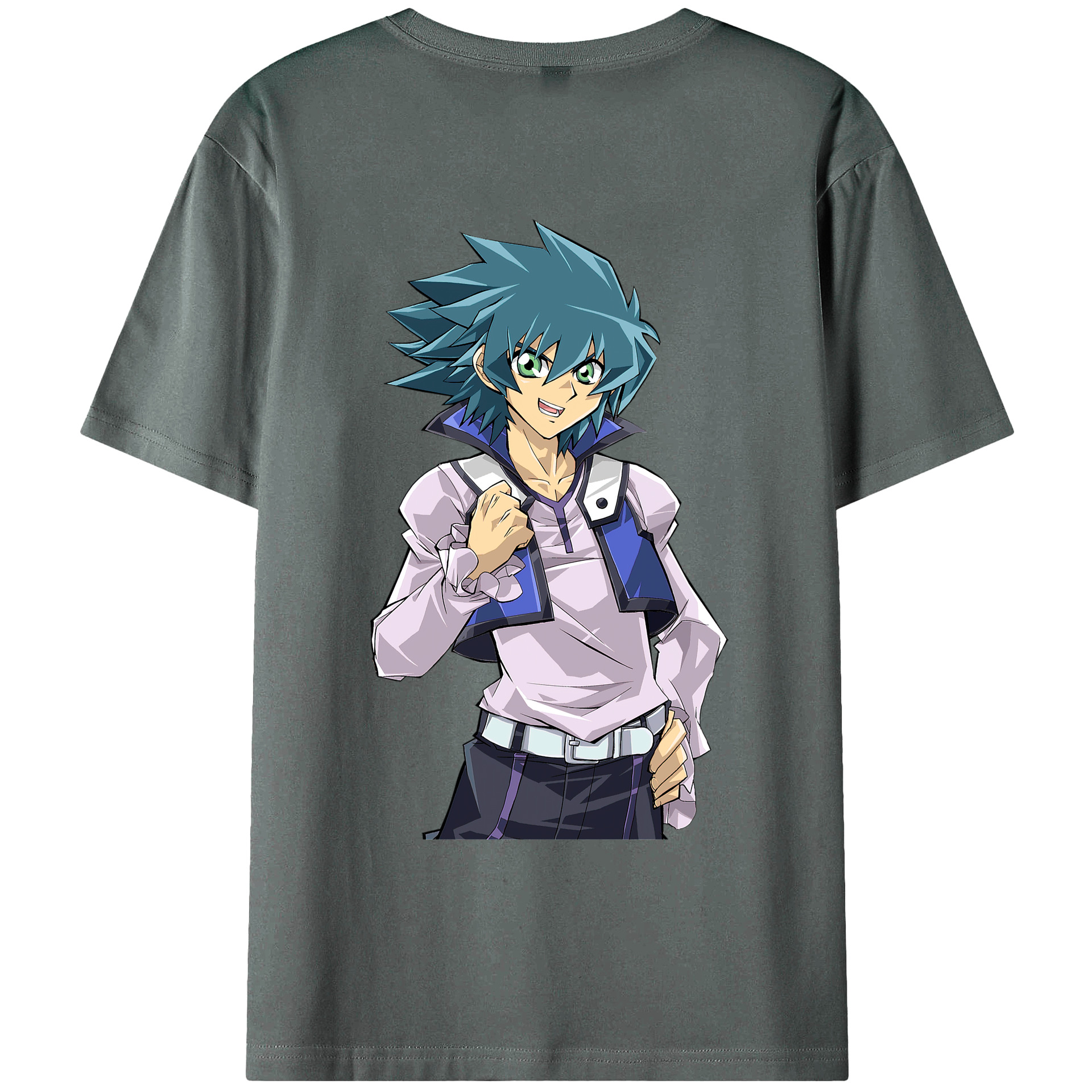 （画像用） 遊☆戯☆王 Yu-Gi-Oh! 綿100％ メンズ半袖Tシャツ（バックプリント） 通気性